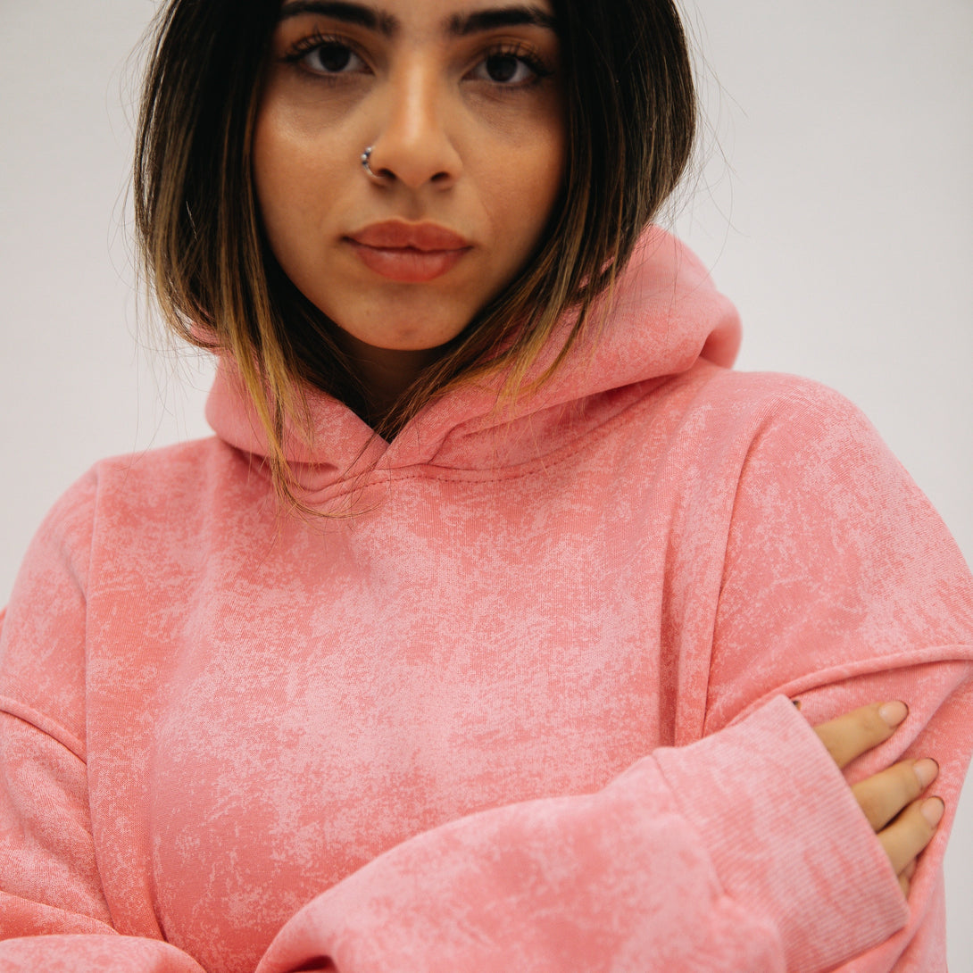 Edgy Hoodie-Pink