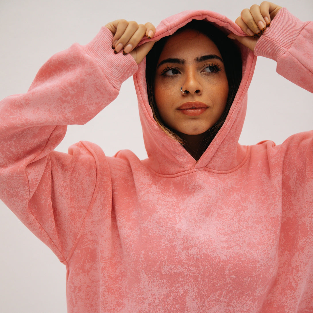 Edgy Hoodie-Pink