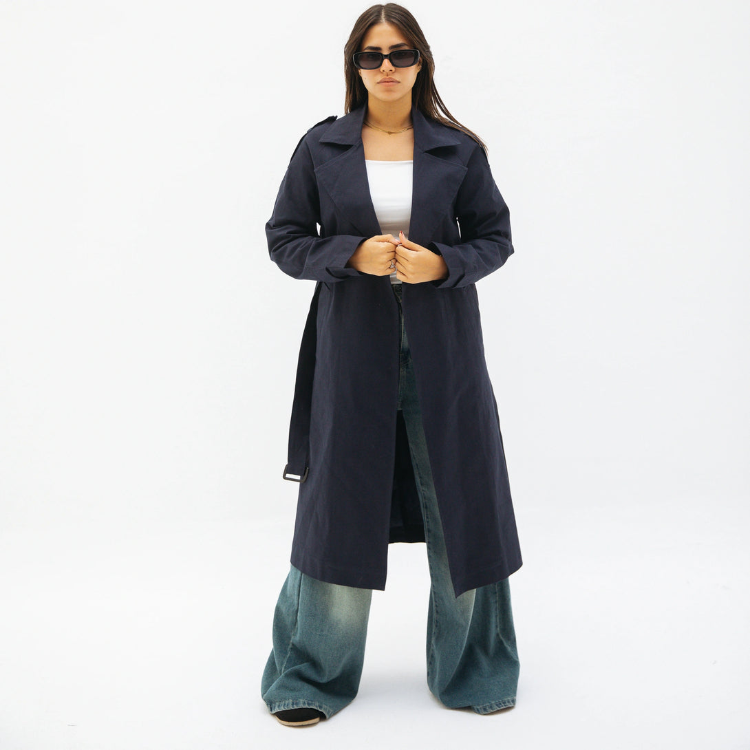 Modern Trench-Navy