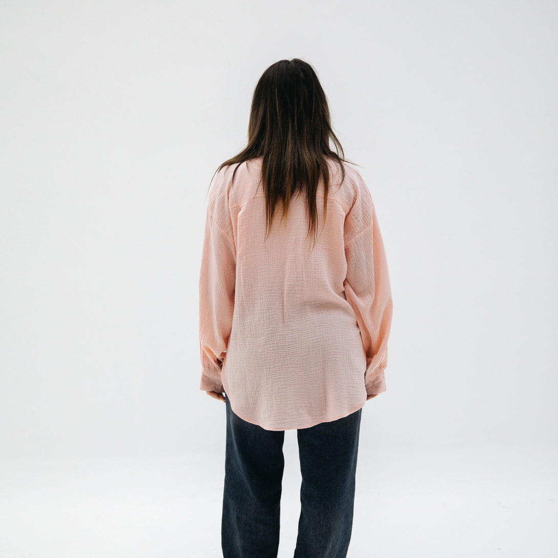 Muslin shirt-Baby pink