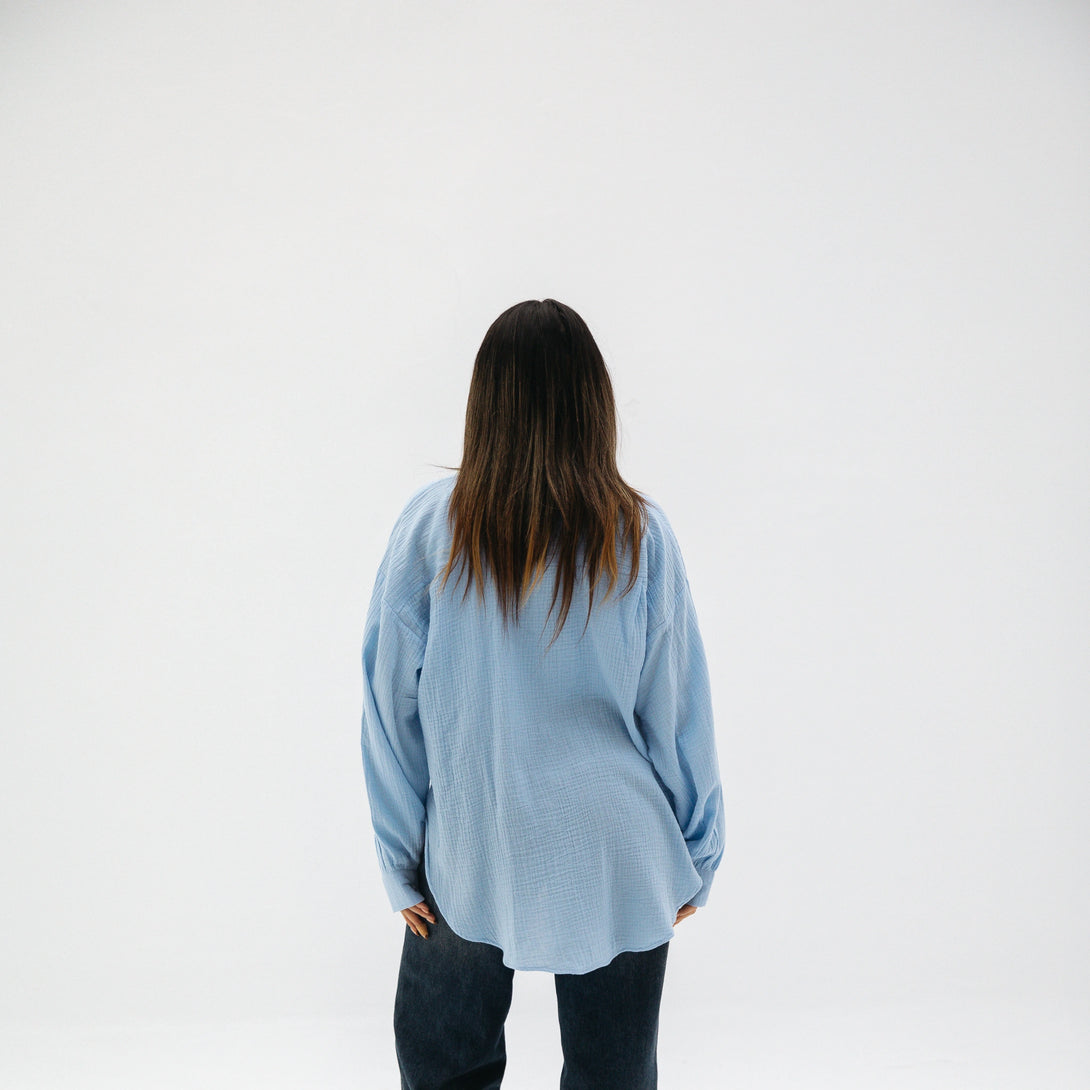 Muslin shirt-Baby blue